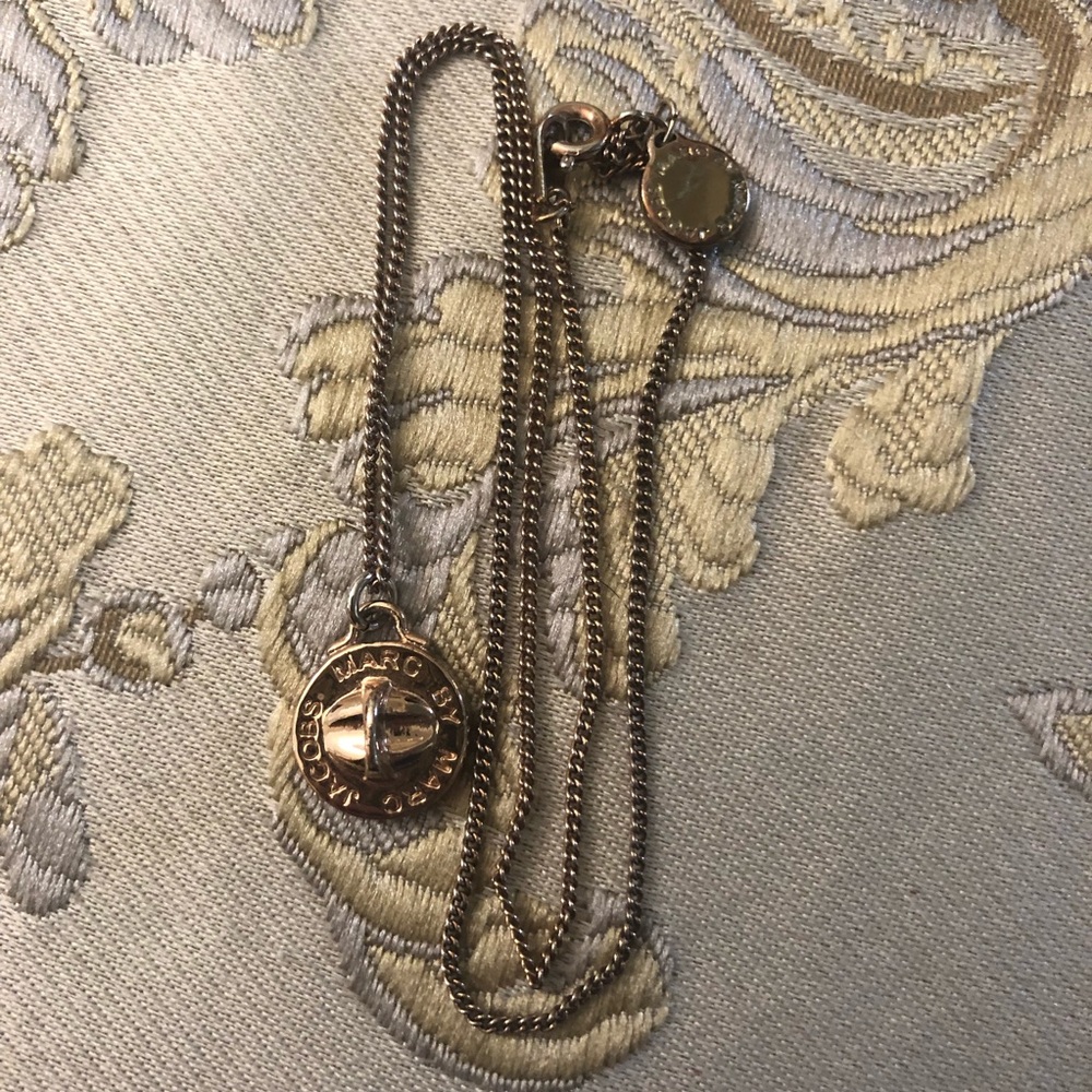 Marc by Marc Jacobs Rose Gold disc necklace